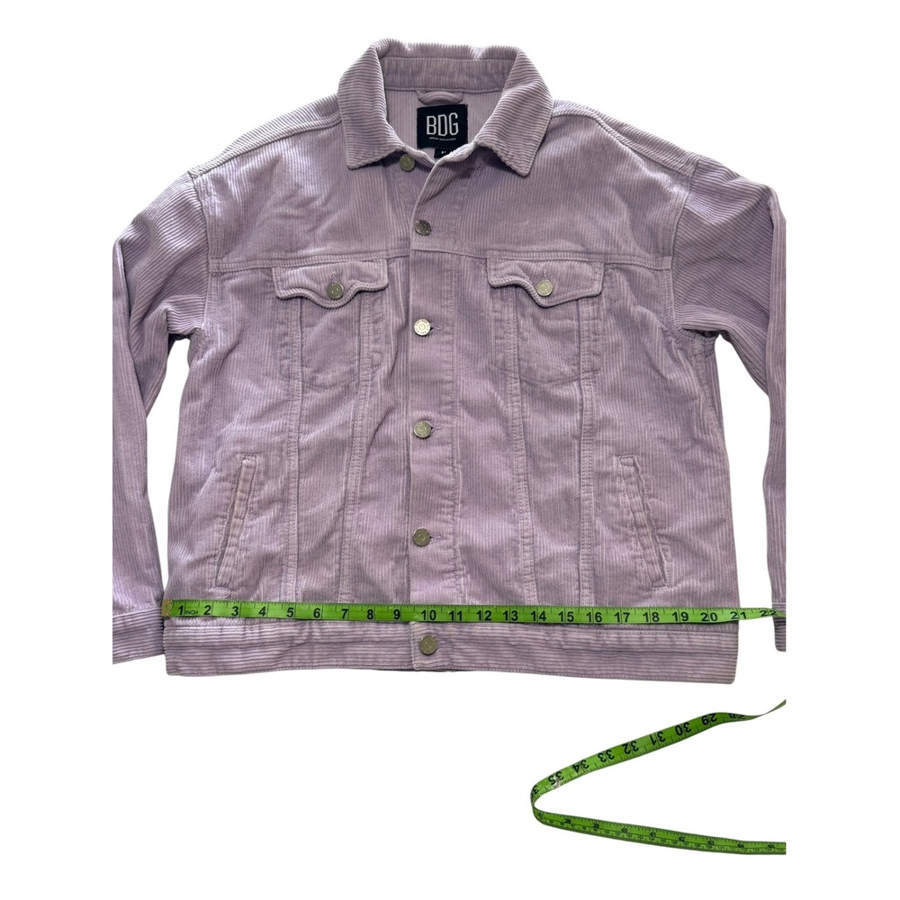 BDG Urban Outfitters Purple Corduroy Trucker Jacket Women Medium Lavender - Picture 7 of 8
